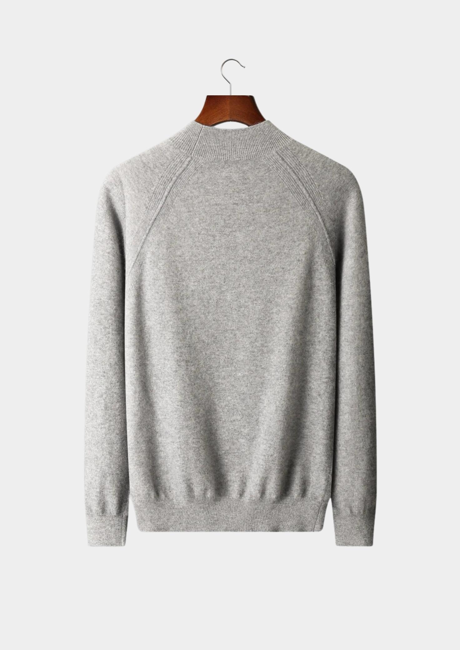 PURE EXTRA-FINE MERINO WOOL RAGLAN MOCKNECK