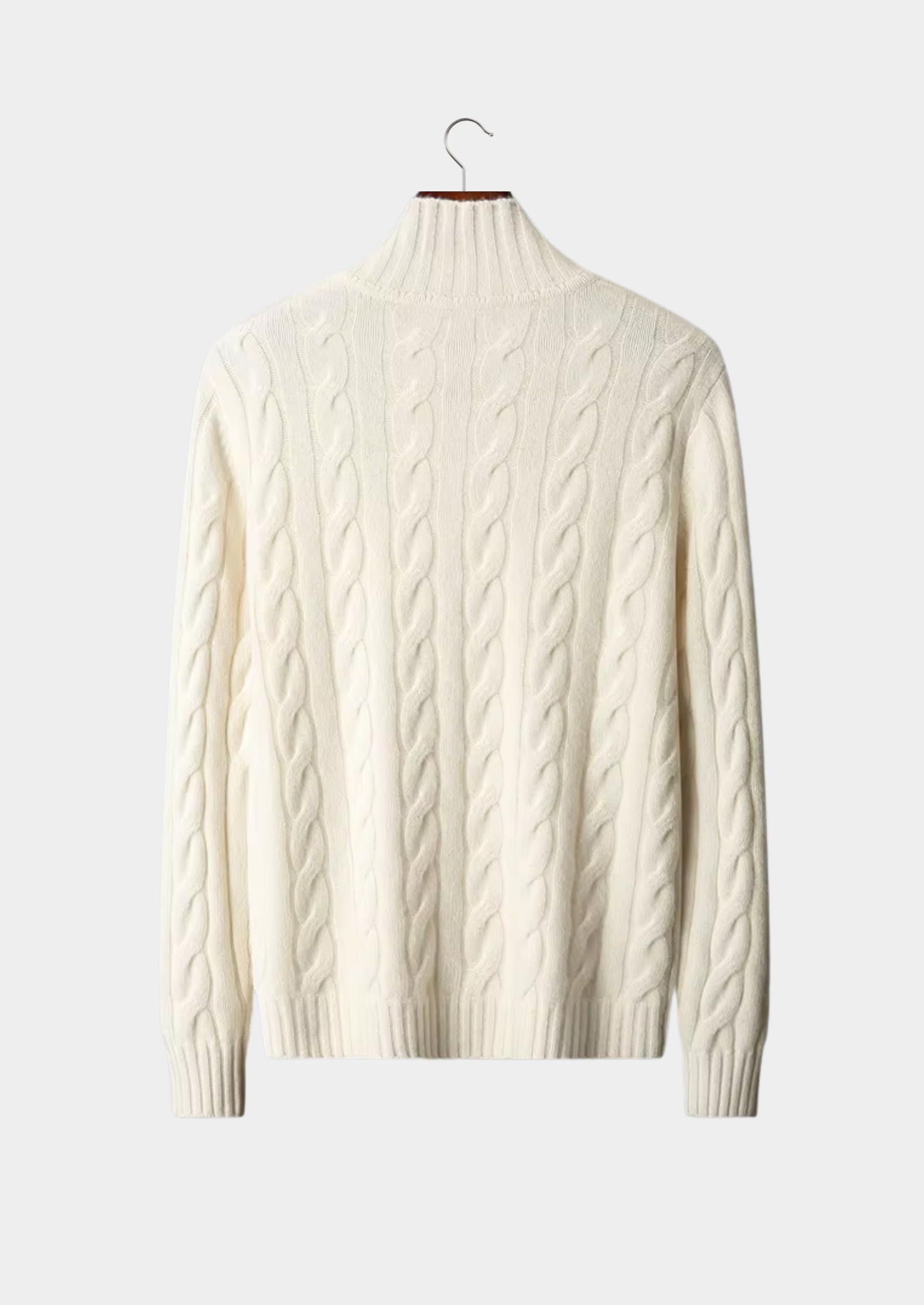 PURE EXTRA-FINE MERINO WOOL DUAL-ZIP CABLE CARDIGAN