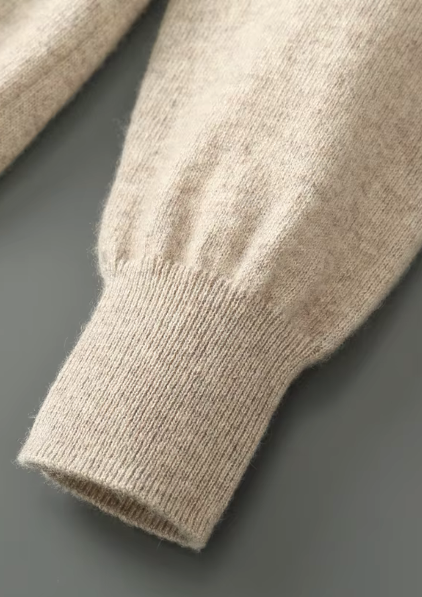 PURE EXTRA-FINE MERINO WOOL HALF ZIP SWEATER