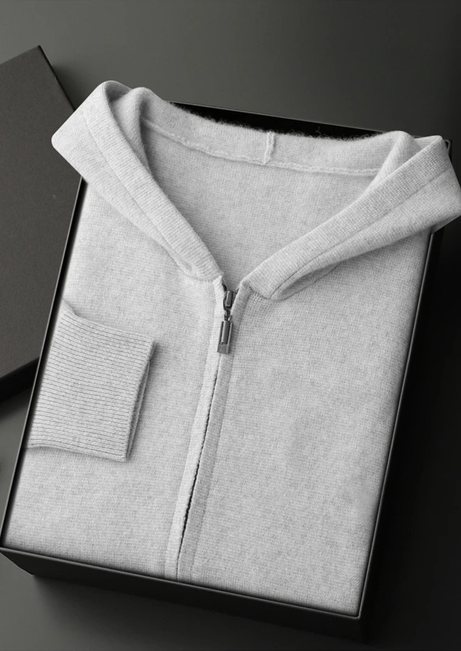 PREMIUM CASHMERE ZIPPER HOODIE