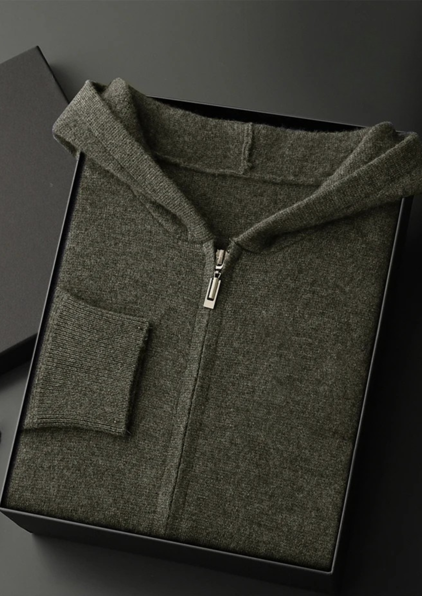 PREMIUM CASHMERE ZIPPER HOODIE
