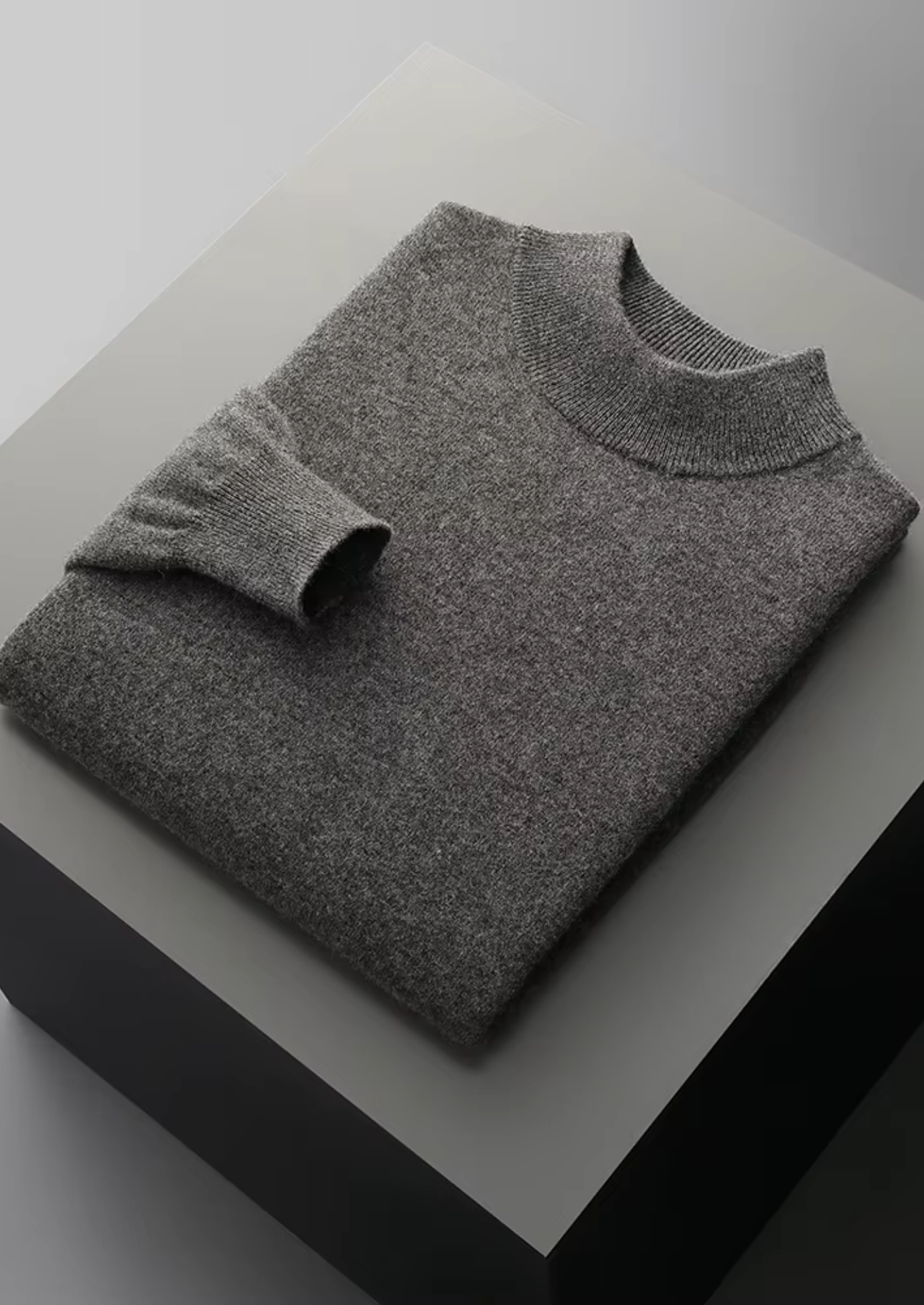 PURE EXTRA-FINE MERINO WOOL CLASSIC MOCKNECK