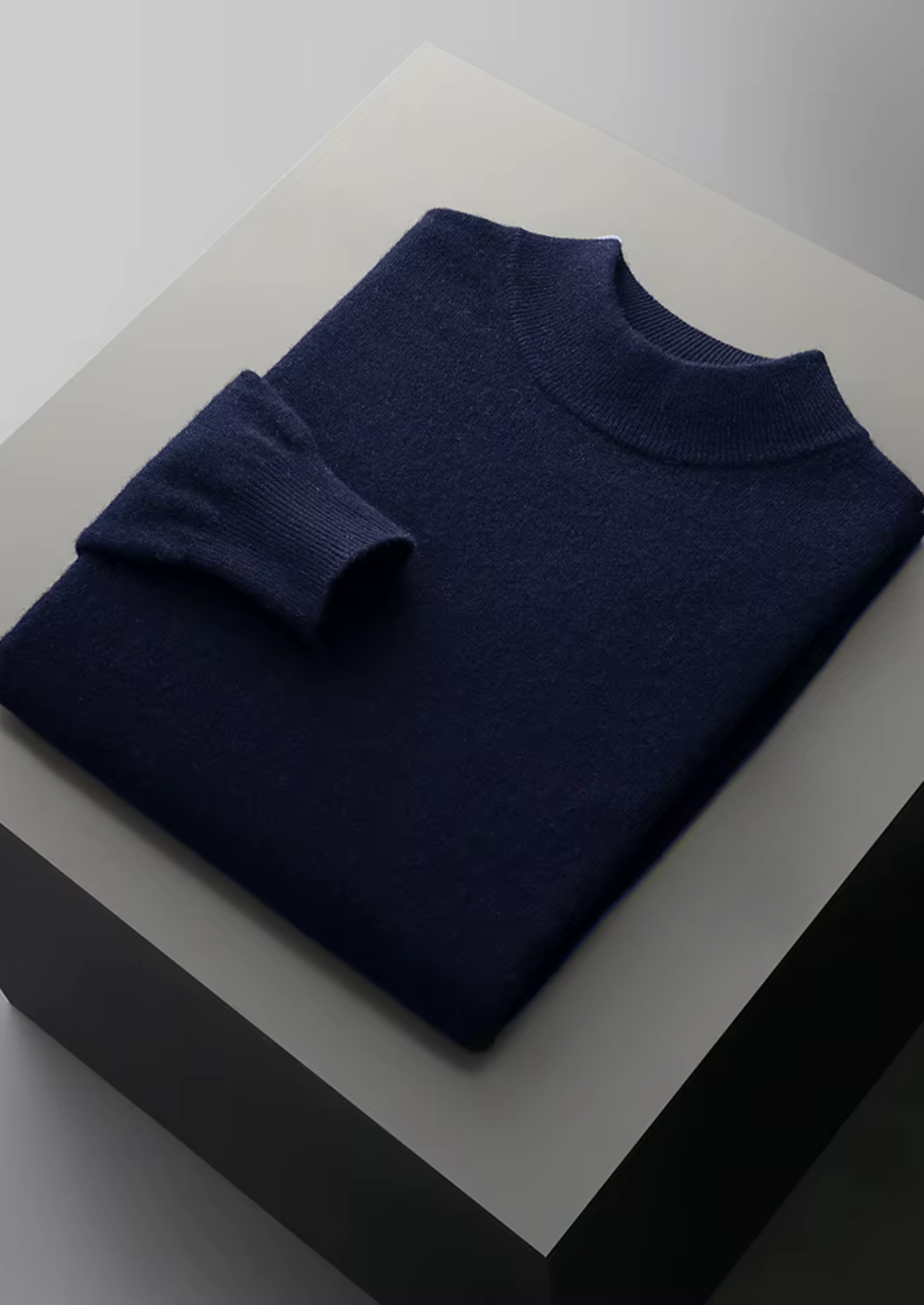 PURE EXTRA-FINE MERINO WOOL CLASSIC MOCKNECK