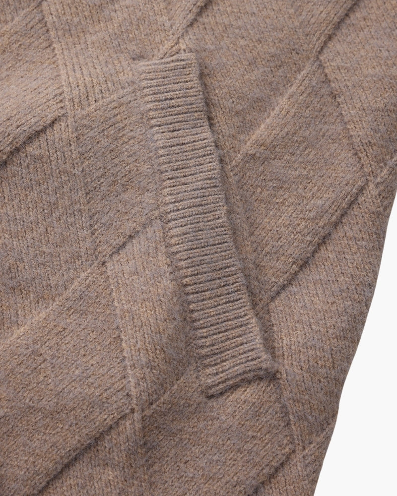 Orren Ottawa™ | Heritage Diamond Knit Zip Cardigan