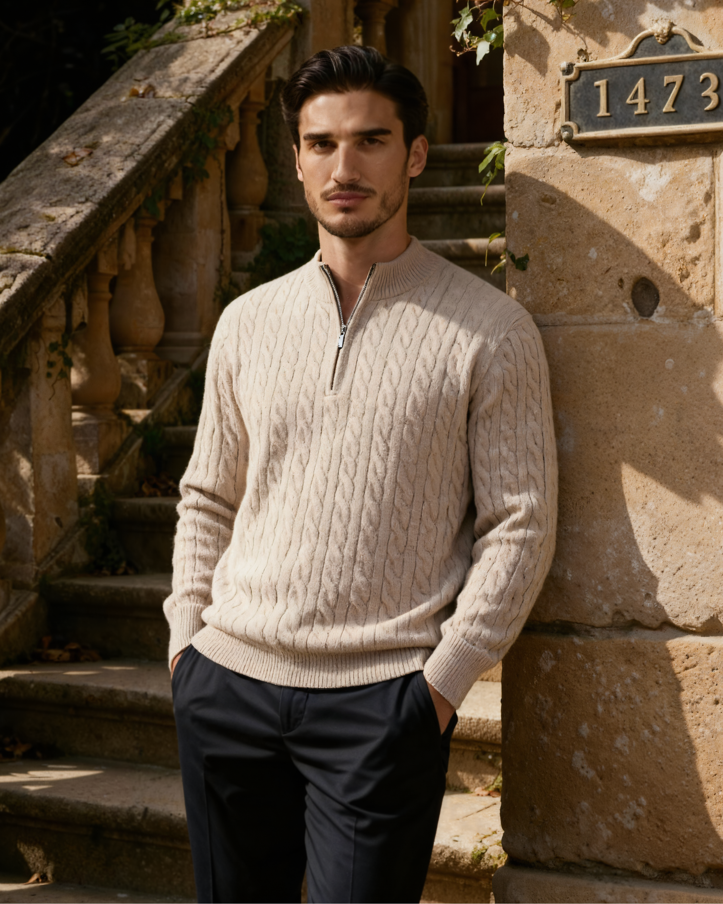 Orren Ottawa™ | Cashmere Woven Half Zip