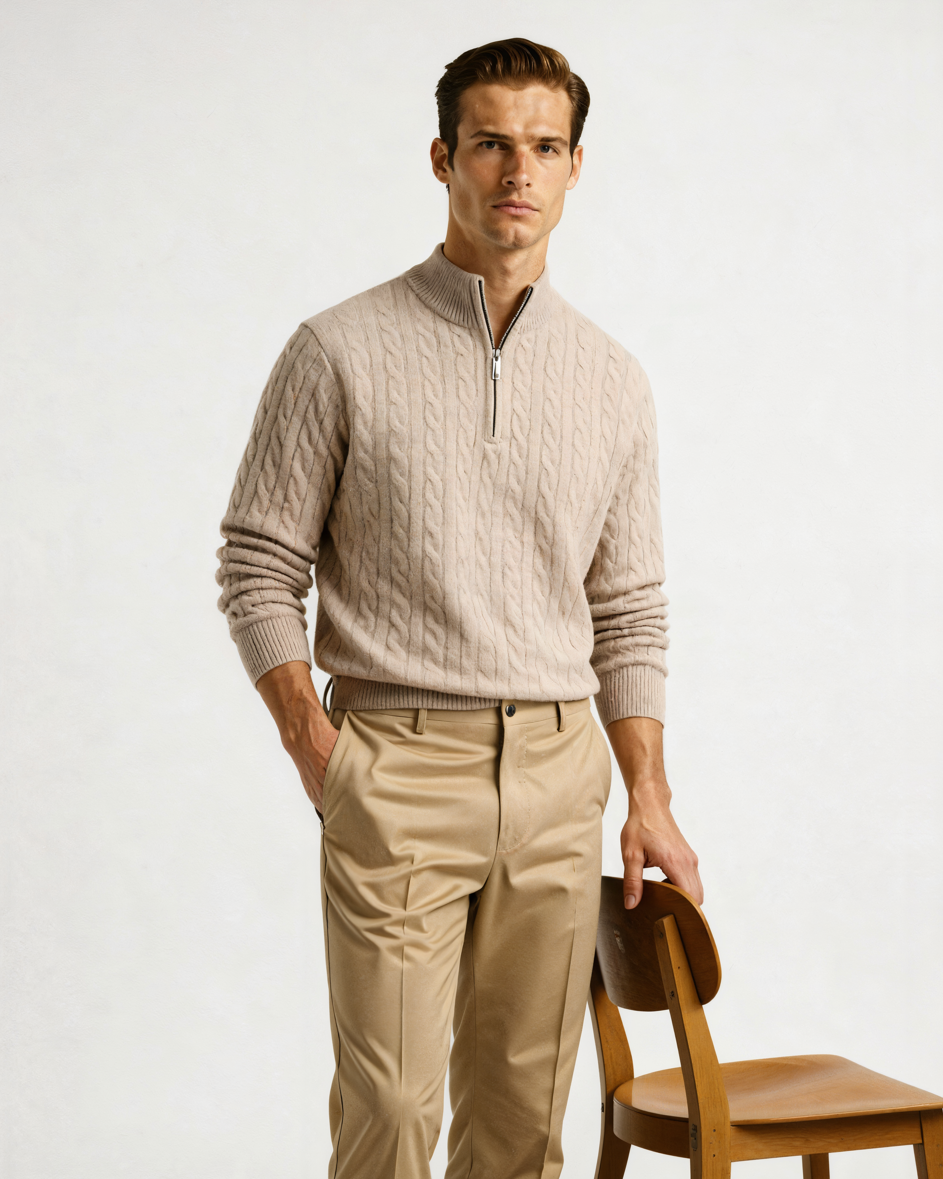 Orren Ottawa™ | Cashmere Woven Half Zip