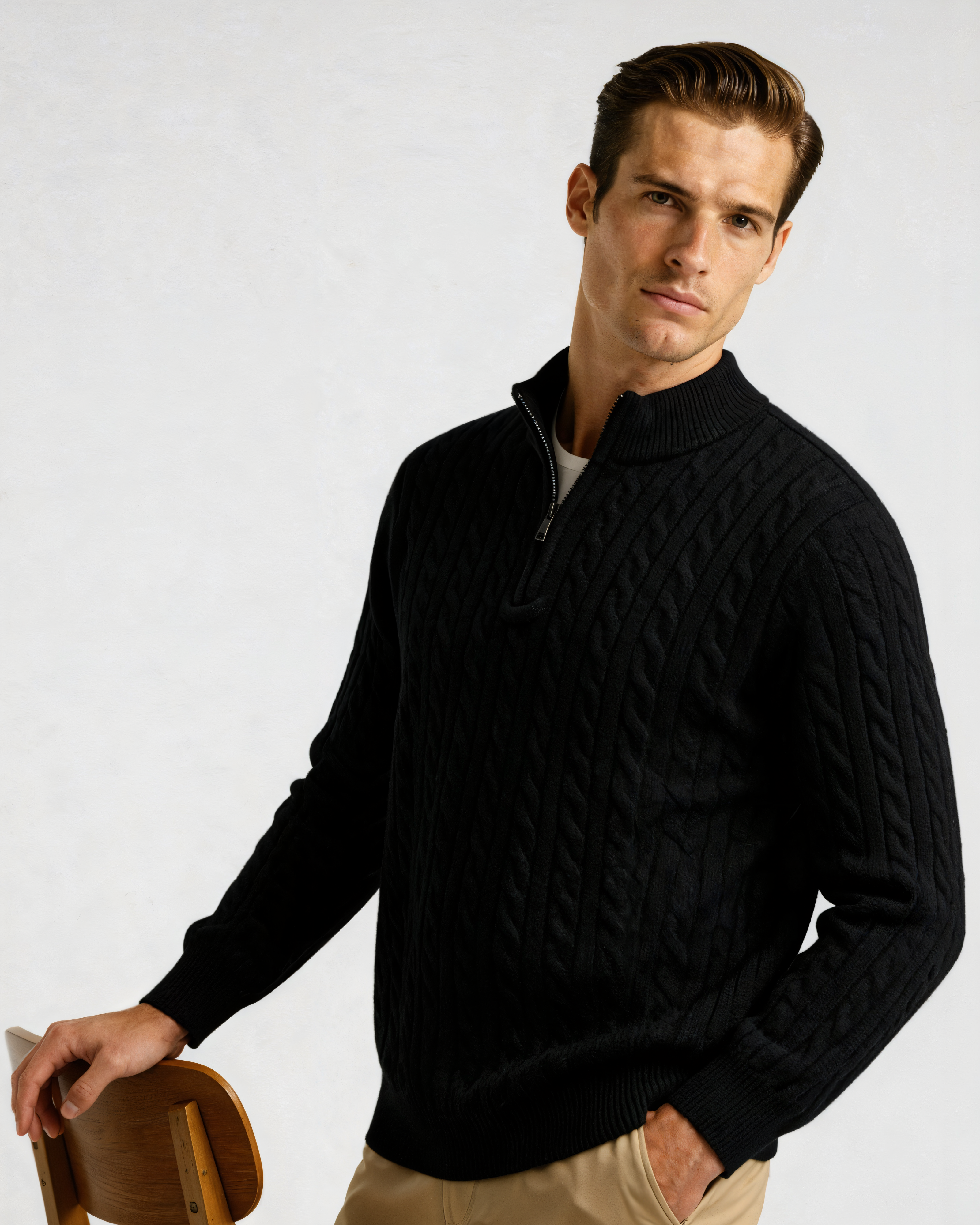 Orren Ottawa™ | Cashmere Woven Half Zip