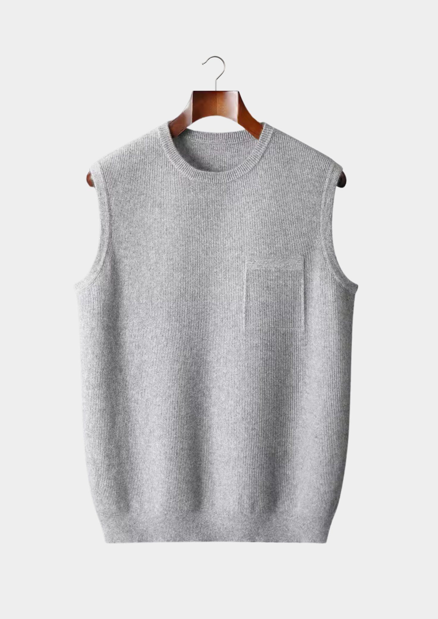 PURE EXTRA-FINE MERINO WOOL CREWNECK VEST