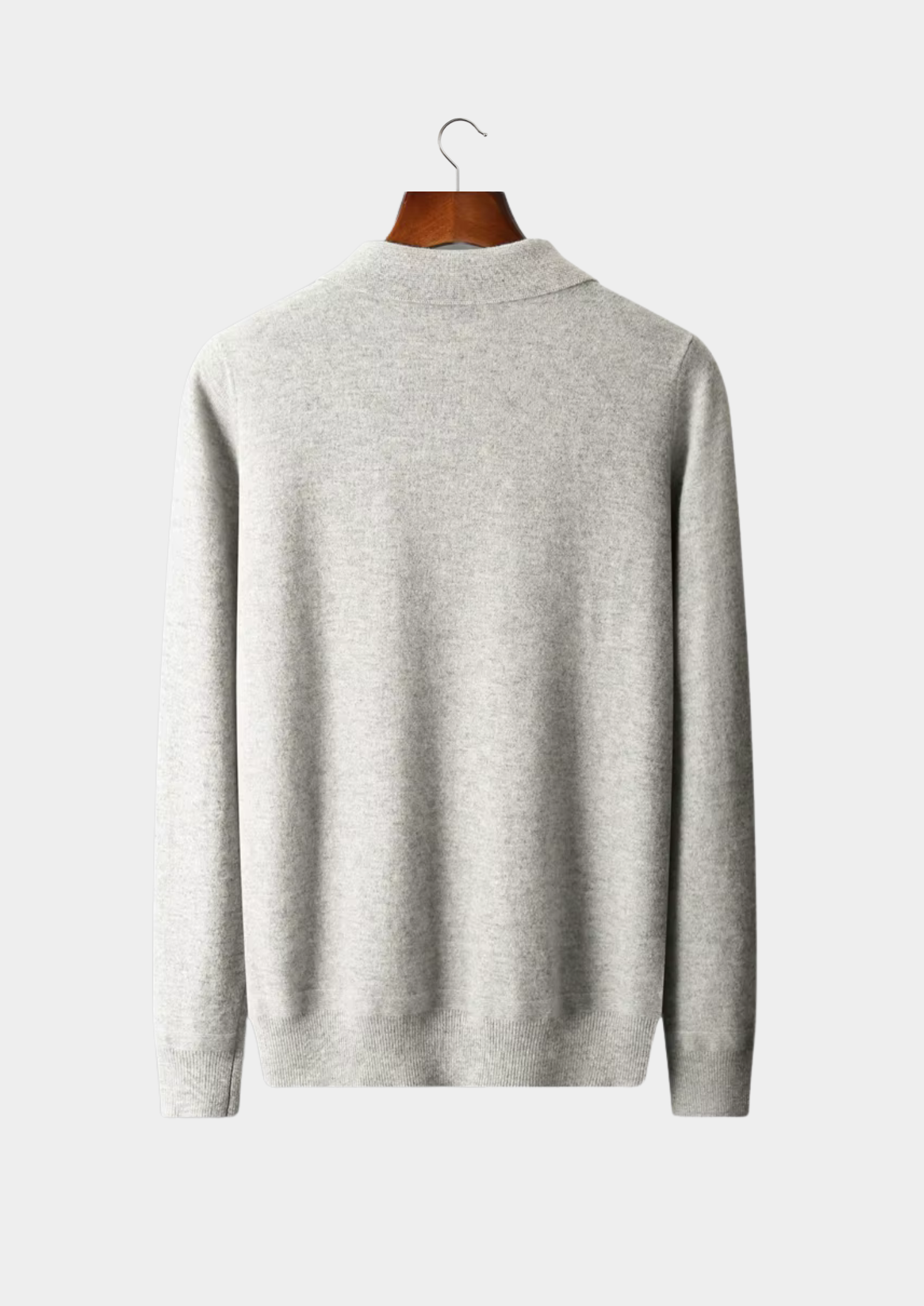 PURE EXTRA-FINE MERINO WOOL HALF ZIP POLO