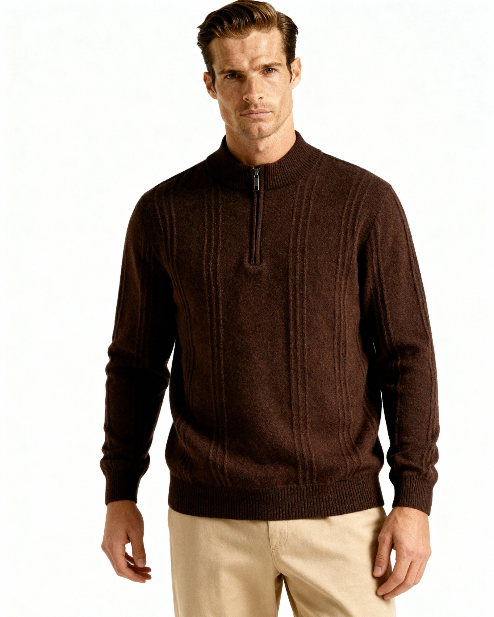 Orren Ottawa™ | Cashmere Ribbed Half Zip