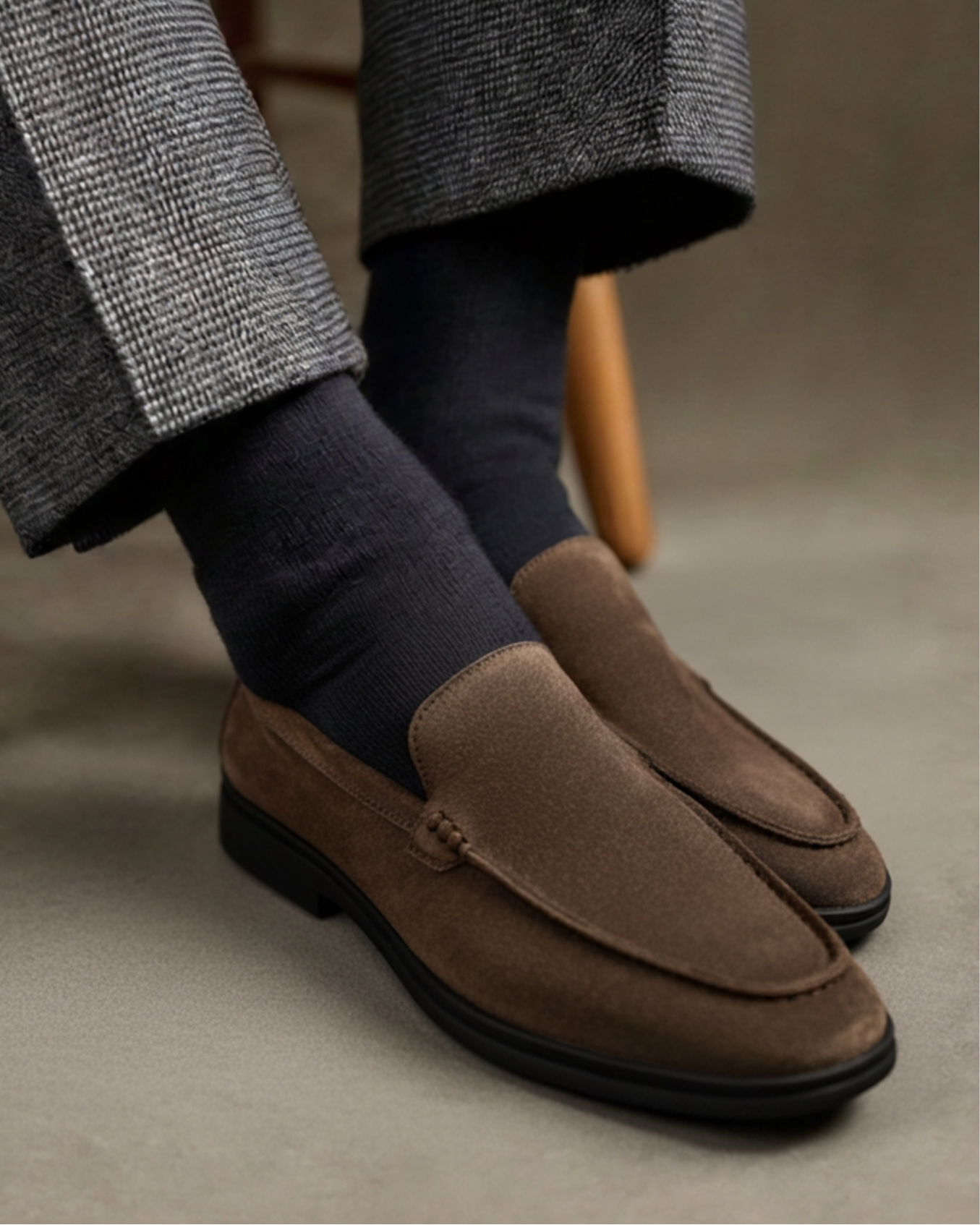 Orren Ottawa™ | Premium Suede Loafers - Black Soles
