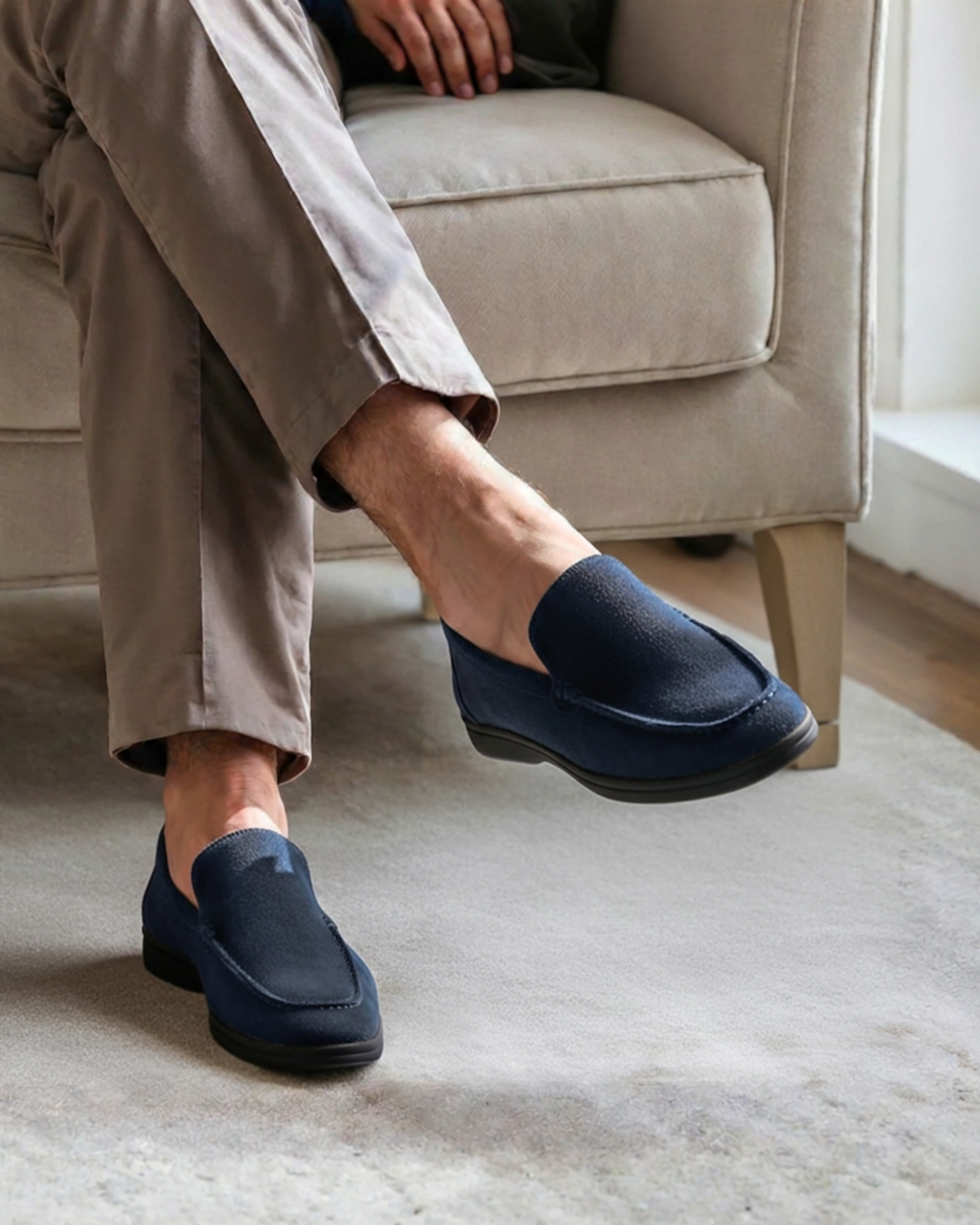 Orren Ottawa™ | Premium Suede Loafers - Black Soles