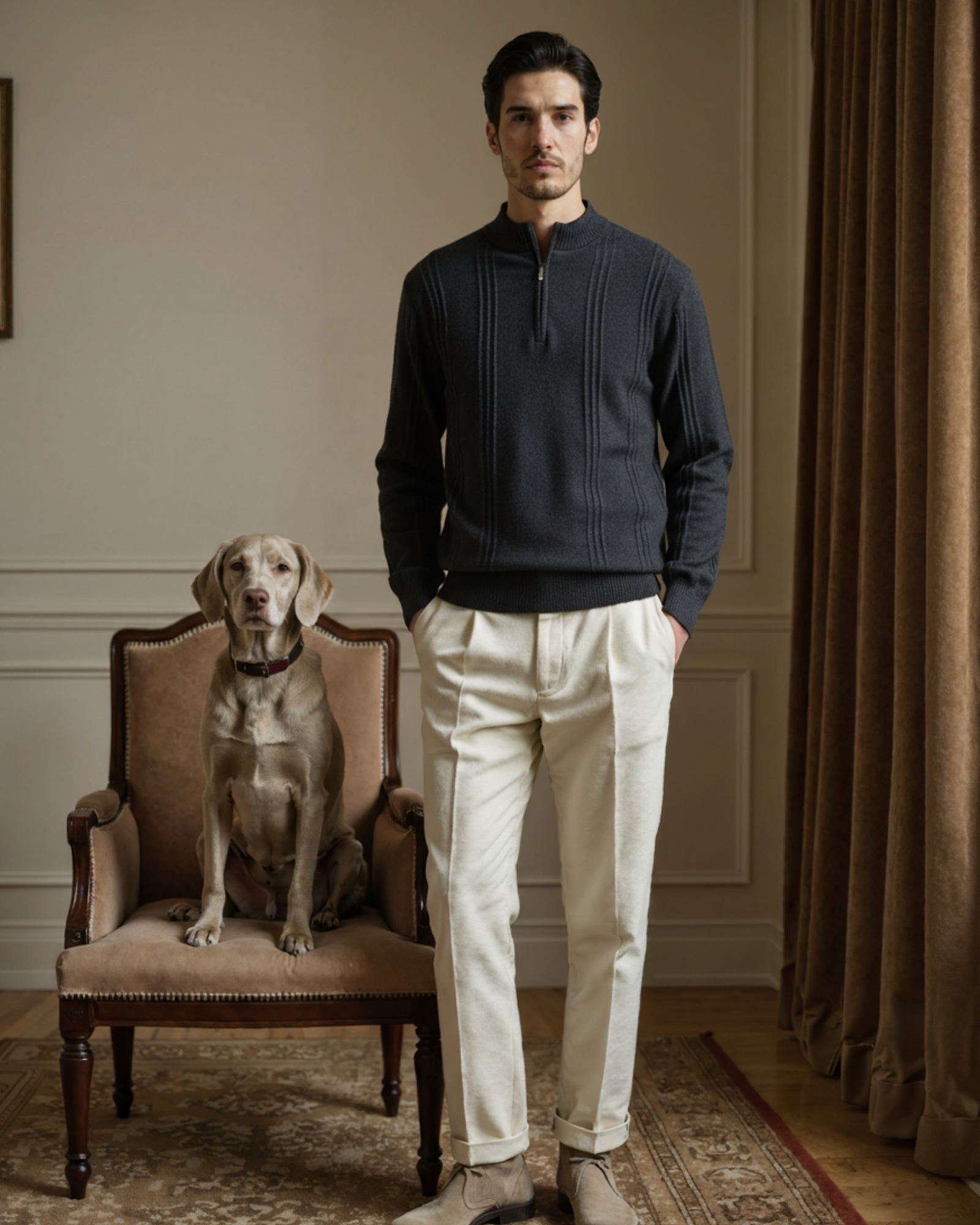 Orren Ottawa™ | Cashmere Ribbed Half Zip
