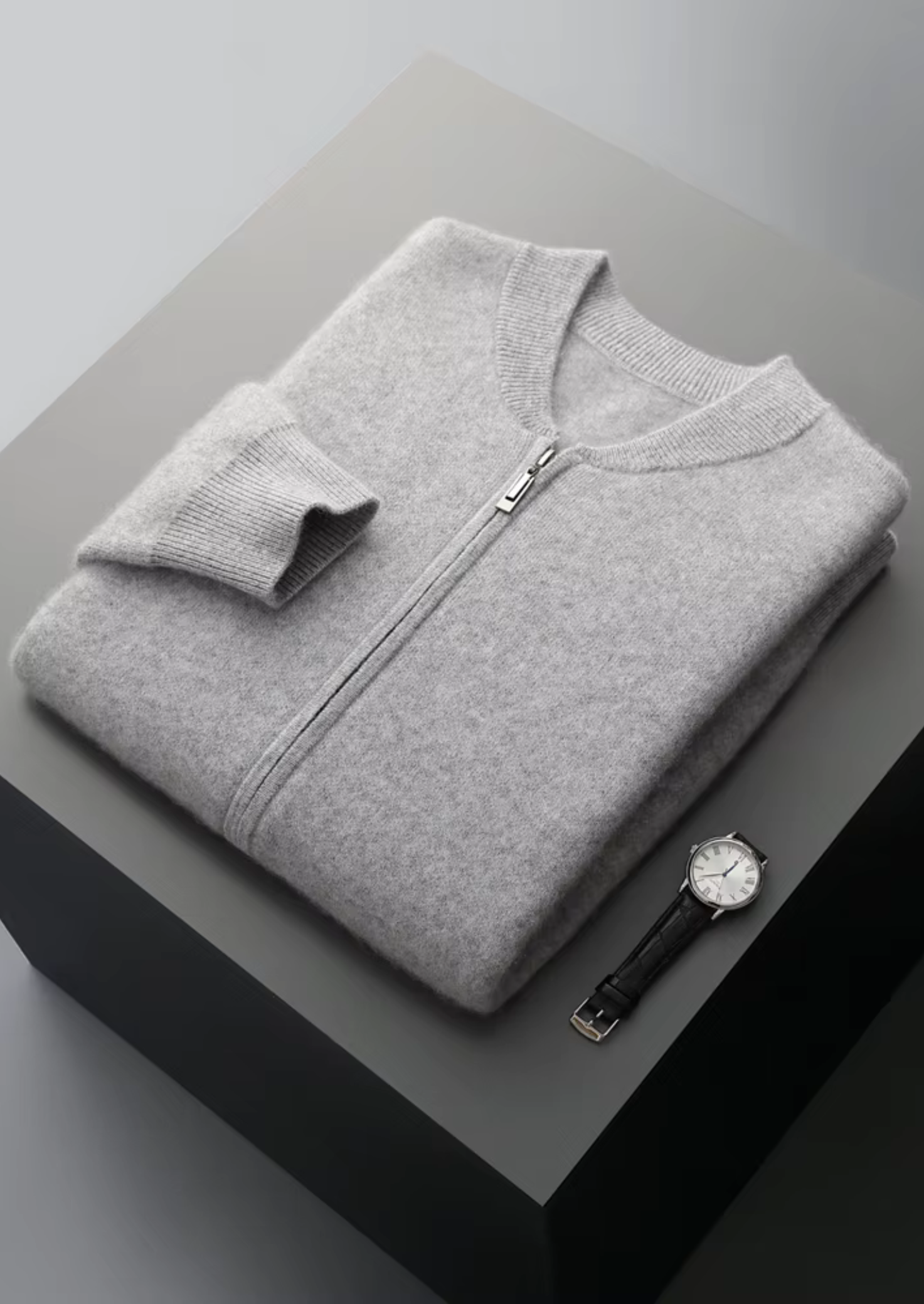 PURE EXTRA-FINE MERINO WOOL V-NECK CARDIGAN