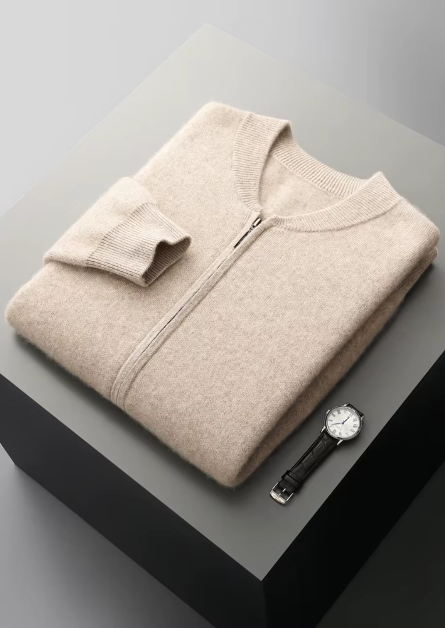 PURE EXTRA-FINE MERINO WOOL V-NECK CARDIGAN