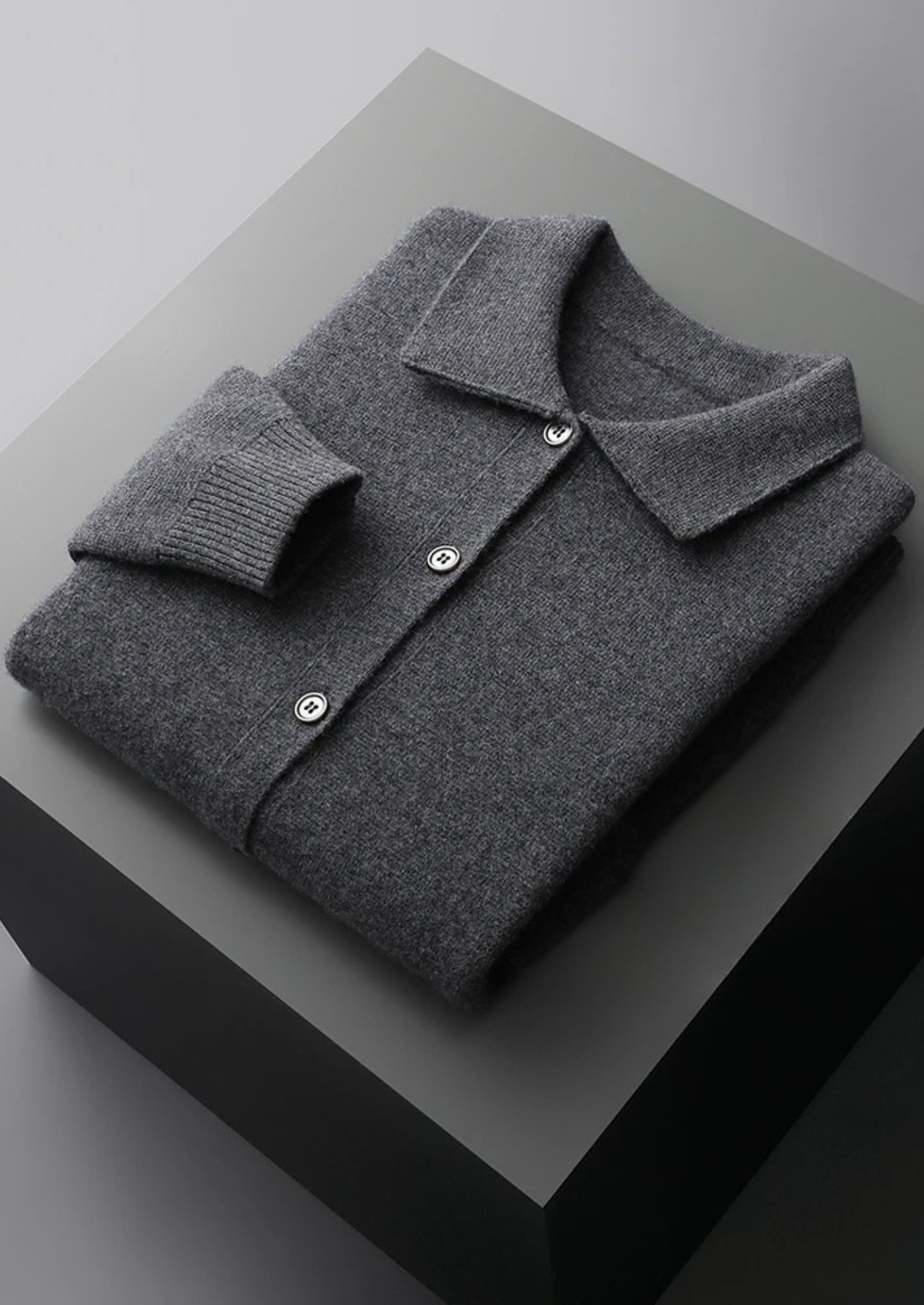 PURE EXTRA-FINE MERINO WOOL BUTTON OVERSHIRT