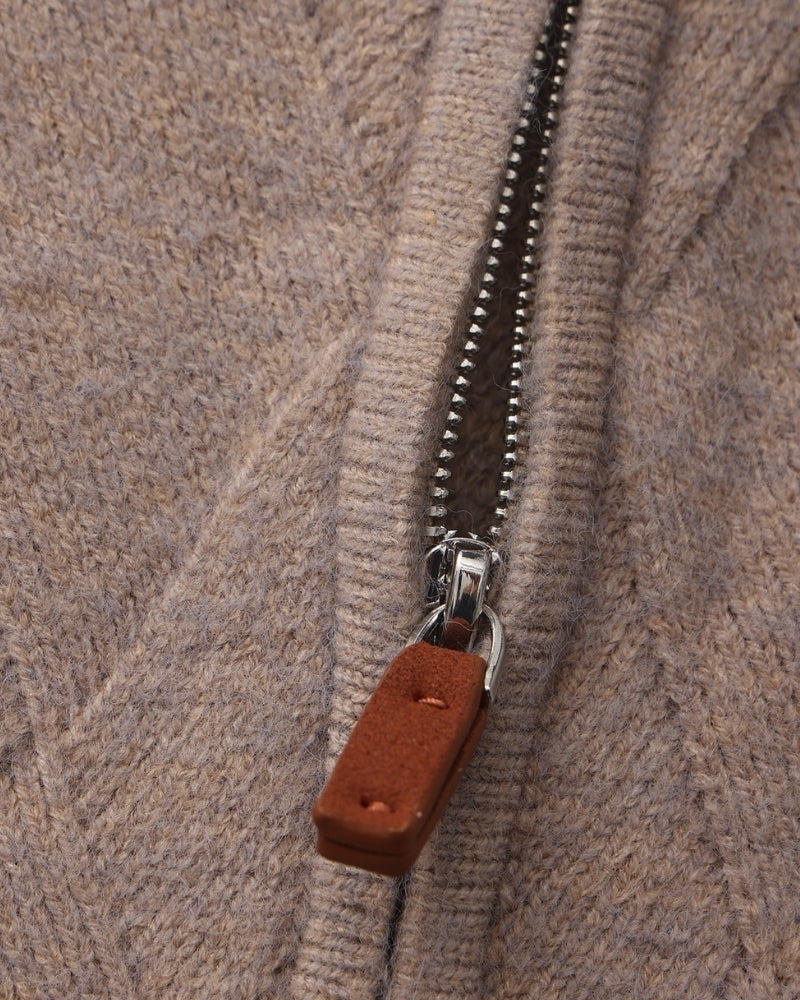 Orren Ottawa™ | Heritage Diamond Knit Zip Cardigan