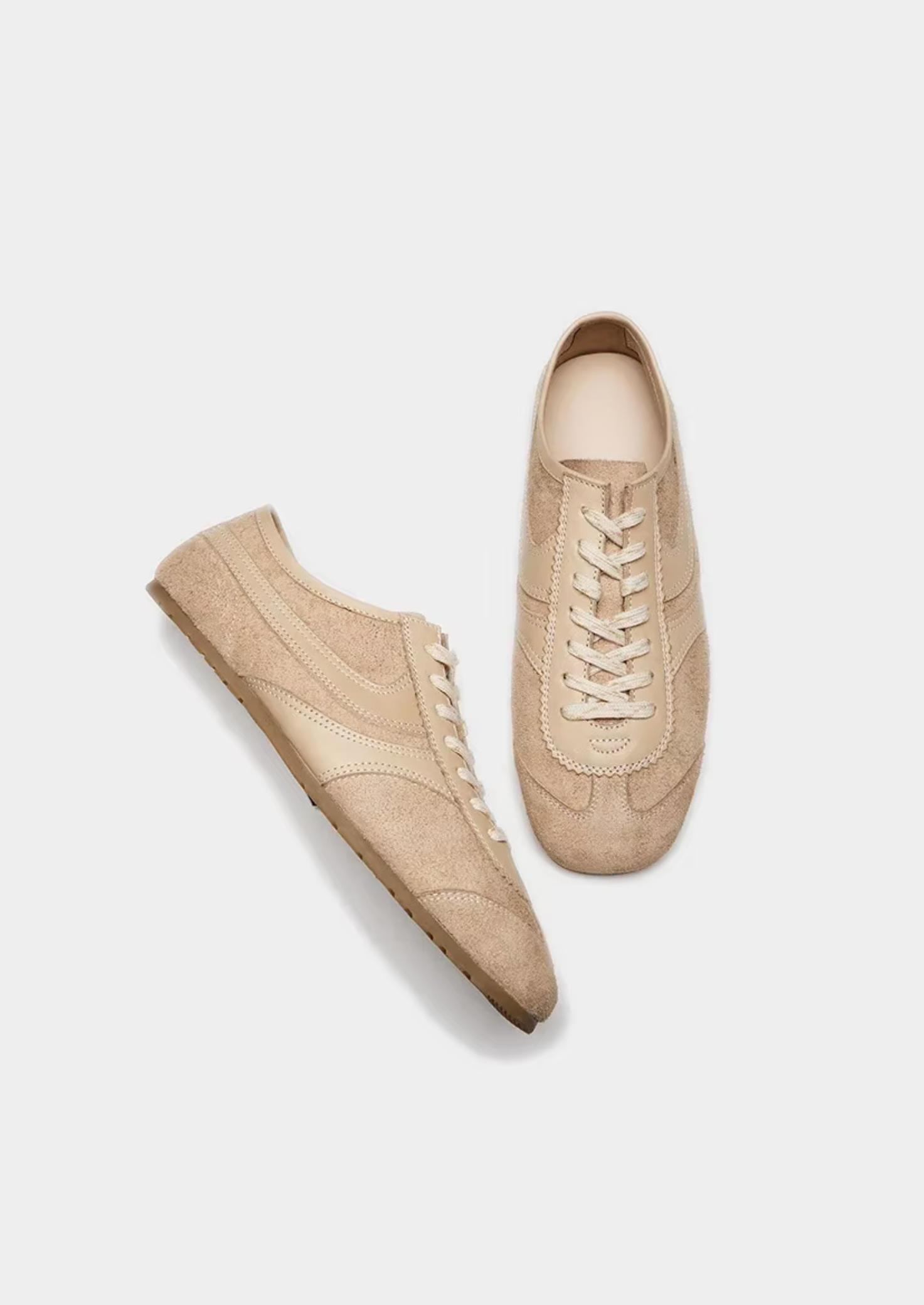 SAND RETRO TWO-TONE SUEDE RUNNER