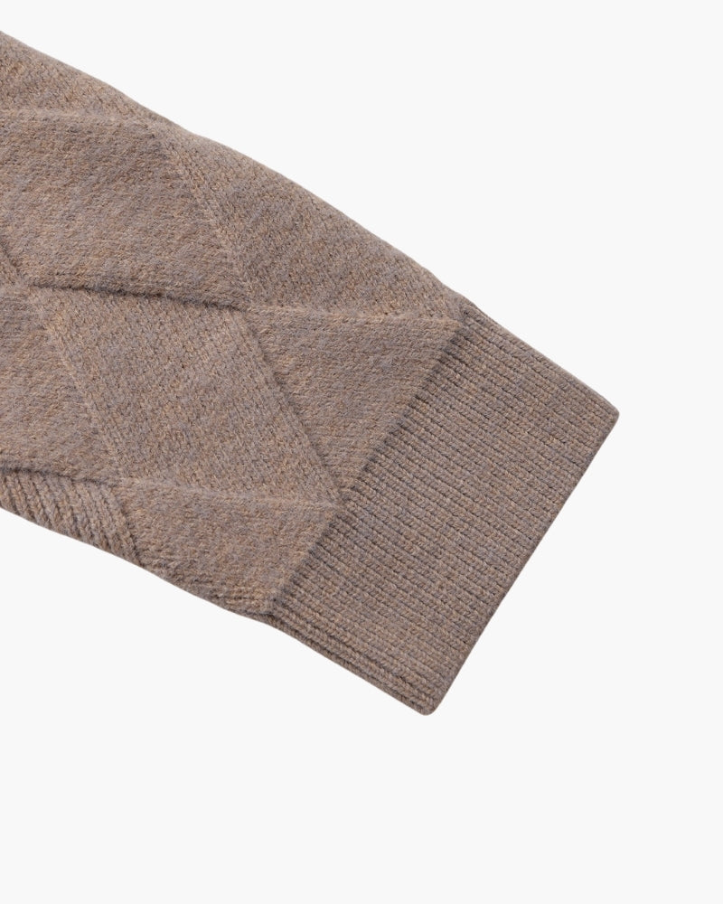 Orren Ottawa™ | Heritage Diamond Knit Zip Cardigan