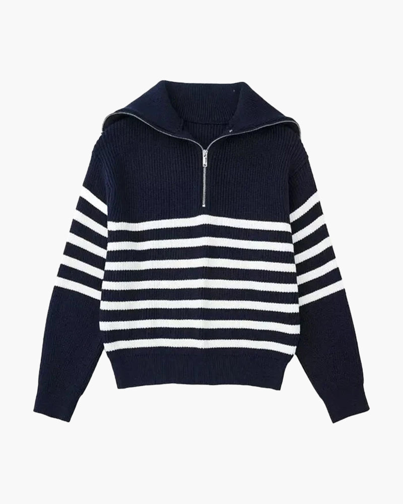 Orren Ottawa™ | Striped Zip Up Sweater