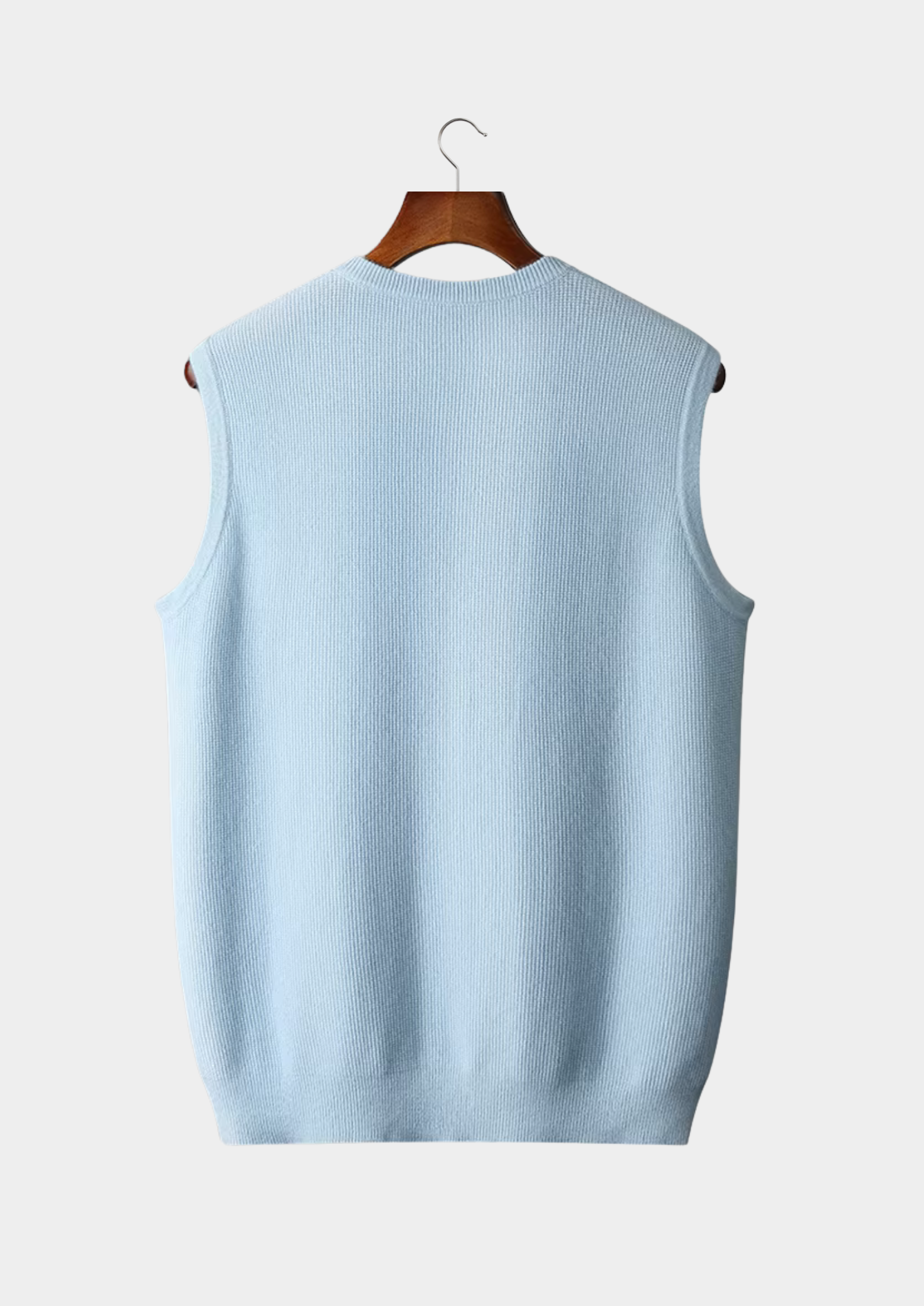 PURE EXTRA-FINE MERINO WOOL CREWNECK VEST