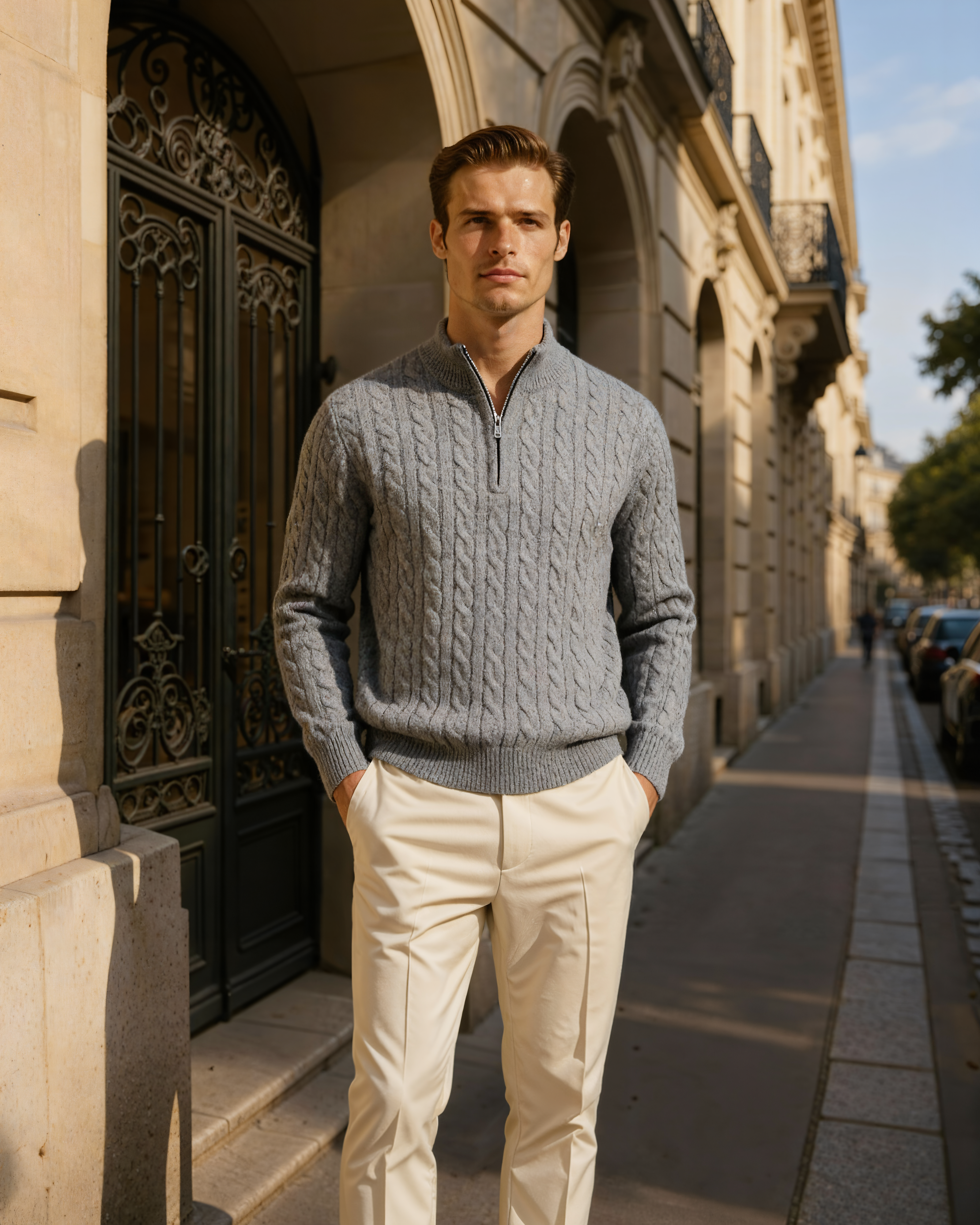 Orren Ottawa™ |  Cashmere Woven Half Zip