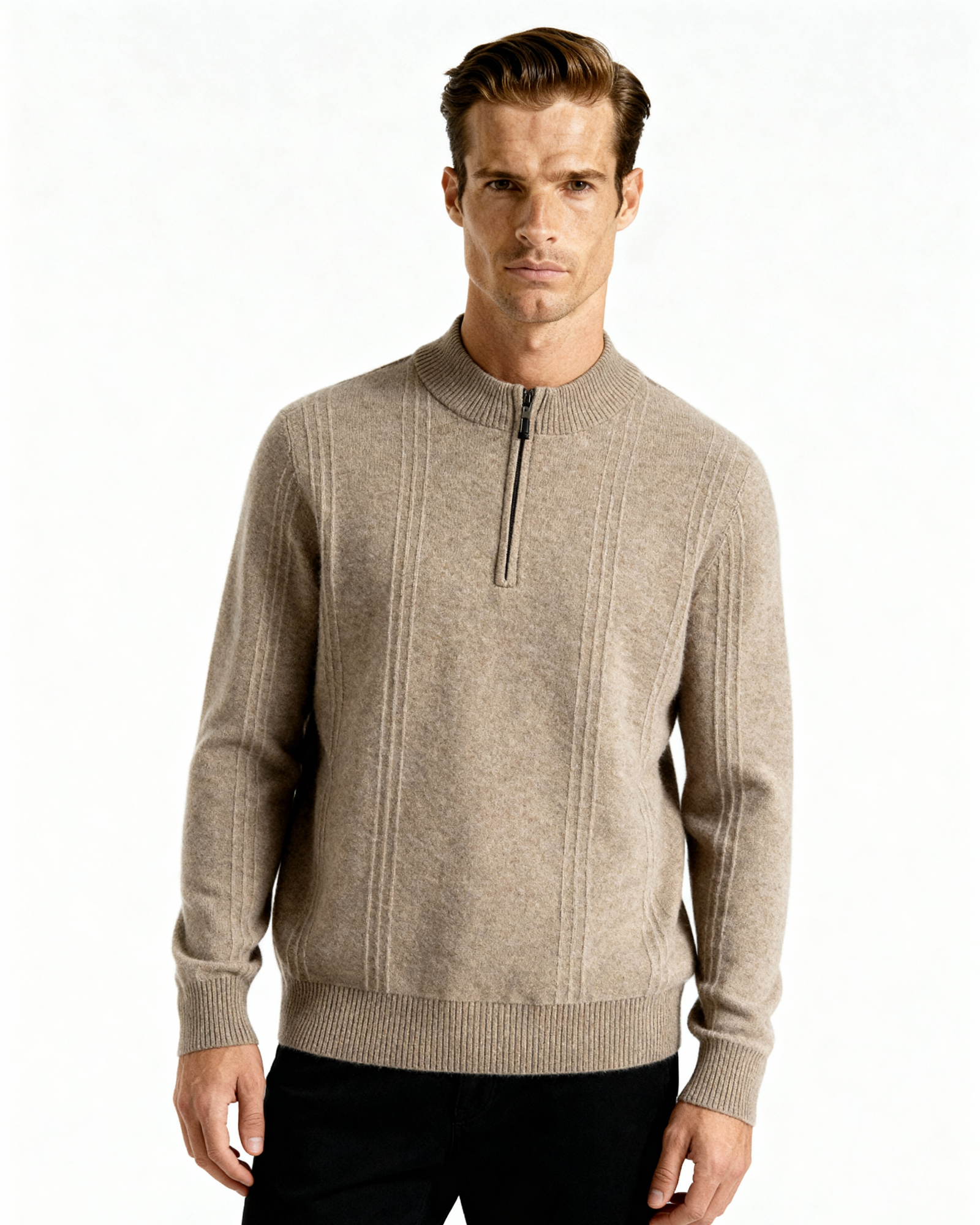 Orren Ottawa™ | Cashmere Ribbed Half Zip